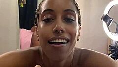 petite blonde gagging on that monster black cock sloppy style?