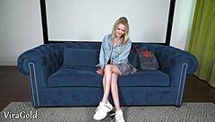 pretty blonde mia spark bares tits in first porn casting