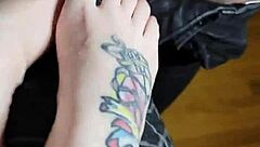 skinny bound feet fucked to cumshot