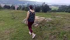 amateur stepmom flashes stepson in forest lets him grope huge tits ass and pussy