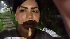 trainer sniffs my sweaty no panties pussy at gym then bathroom creampie fillup