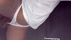 Wife sucks hubby then takes black cock in swingers gloryholes