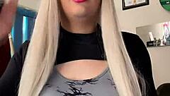 Rica Transexual Milks Herself In Tight Sportswear