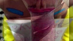 Colombian babe deepthroats and swallows every drop of cum