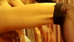 Skinny Thai Ladyboy Model Aum Begs for Bent-Over Doggystyle Double Penetration and Cumshot