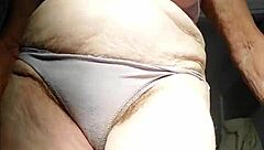 granny fucks her hairy pussy hard with fresh cucumber