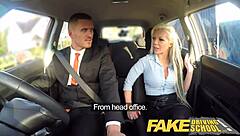 busty blonde pornstar examiner fucks big cock driver in fake school bus hardcore