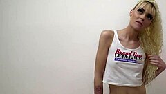 wanna see sassy petite blonde lick balls rimjob then swallow hot cum load?