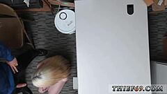 petite teen thief caught by old cop gets hardcore fucked in uniform