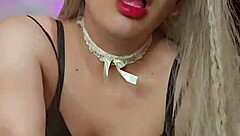 latin transexual in latex crossdresses for steamy lesbian playtime