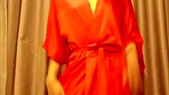 Skinny Thai Ladyboy Model Aum Begs for Bent-Over Doggystyle Double Penetration and Cumshot