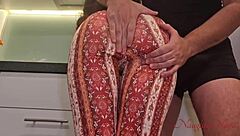 Cleaning lady spreads for my monster cock creampie after kitchen doggystyle tip