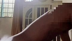 She shakes her ass wildly on massive black cock.