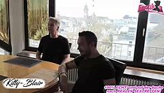 Petite milfs swallow creampie in raw amateur threesome no condom!