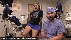 Stefania Mafra in Orgasm Research Inc hospital nurse latex gloves toys vibrator screaming orgasms close-up