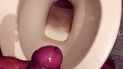 Watch me pee nice with my big cock dripping cum