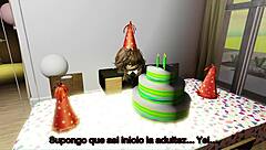 birthday bash turns wild with huge cock surprise gift