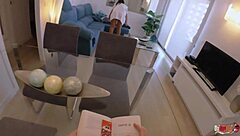 Dude your stepmom's juicy ass is stuck on the couch so I creampie it rough from behind