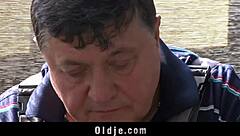 old actor spots redhead teen stepdaughter fingering pussy and pounds her tight hole