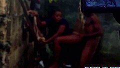 HOT AFRICAN OUTDOOR SEX WITH BIG BLACK COCK Doggystyle!