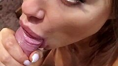 Monika Fox's Quick Hallway Fuck and Cum Guzzling Blowjob