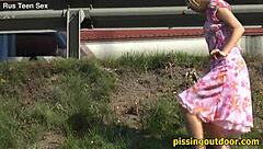 ever found the perfect outdoor spot for pissing fetish fun?