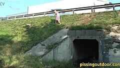 ever found the perfect outdoor spot for pissing fetish fun?