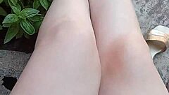 gretala spreads juicy pussy outdoors, wanna see it get some air?