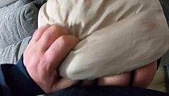 Ripped pantyhose milf bent over doggy double cum coated