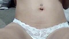 Watch this latin wife undress solo showing natural tits and hard nipples?