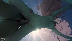 whoa underwater lesbian babes strap-on fuck with squirting pussy licks 💦👅