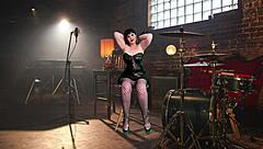 Granny Carmen, your metal momma tits need double dildo fun!