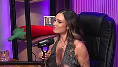 Redhead milf domme in latex corset teases lesbian sluts at bdsm casting party