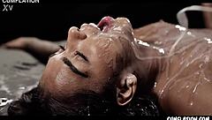 i cant stop goonin this latina cum slut black angel's extreme creampie cumflation n her pussy blasts squirt