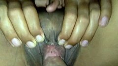 College student enjoys intimate play leading to a satisfying finish in her smooth spot.