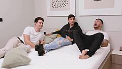 My ebony roommate wants a wild Spanish party with the Bud brothers, deepthroating and facefucking!