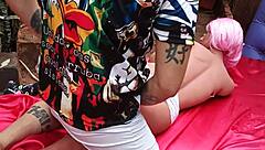 bold fuck into swollen ass of sexy real doll toy