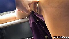 Mall cop catches housewife stealing then fucks her wet Indian pussy hard