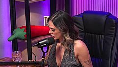 Redhead milf domme in latex corset teases lesbian sluts at bdsm casting party