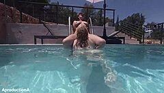 whoa underwater lesbian babes strap-on fuck with squirting pussy licks 💦👅