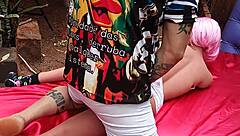 bold fuck into swollen ass of sexy real doll toy