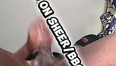 Freaky oiled teen's huge closeup pussy masturbation in dorm for step sister's bedtime viewing.