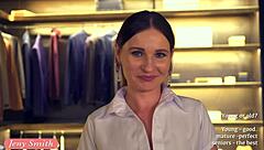 Close Friend Jeny Smith Teases Man with Upskirt Striptease in Clothing Store