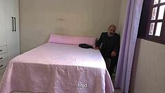 hot wife strips for hubby beggin him breed me pregnant now