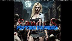 italian milf cosplay horror parody: sandys sings puttana da paura in erotic blowjob scene