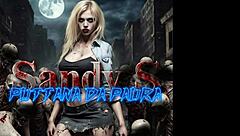 italian milf cosplay horror parody: sandys sings puttana da paura in erotic blowjob scene