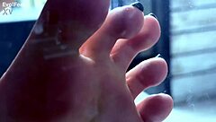 miss bimby teases her feet in sharp stilettos