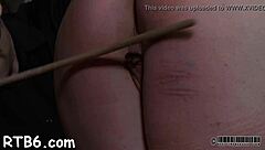 Tied Up Chick Punished Hard By Master Spanking Pussy In Garage!