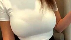 stepmom hikes up her short skirt to flash that bra