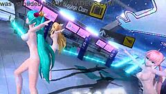 Bold Hatsune Miku Rin Luka Full Nude Body Reveal